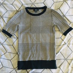 Ann Taylor houndstooth knit top, XXS